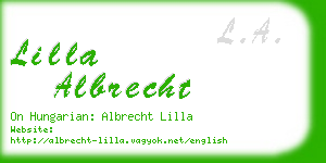 lilla albrecht business card